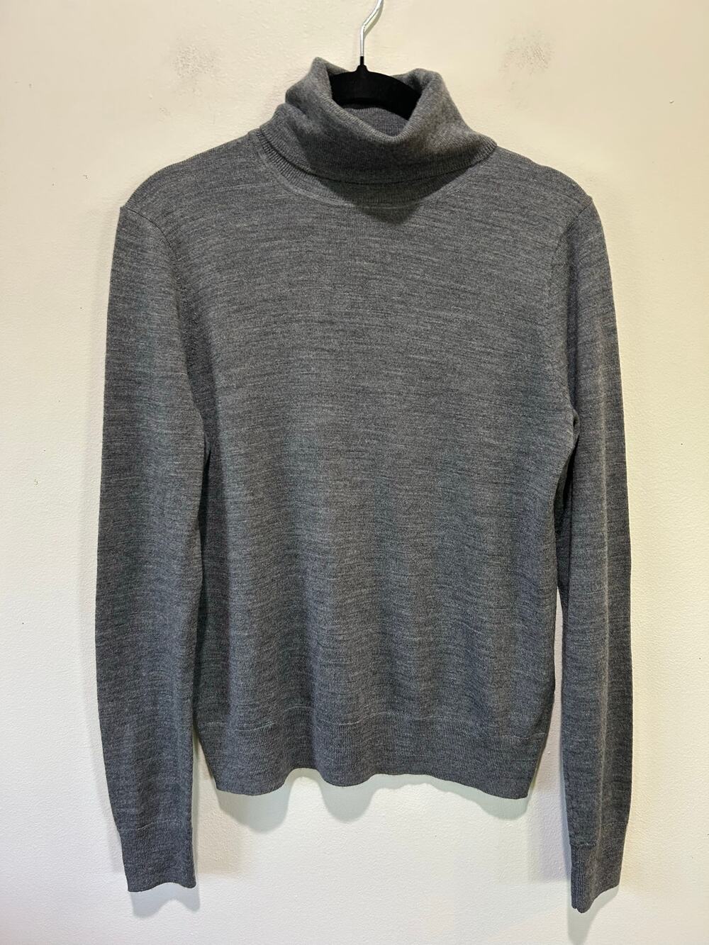 GAP merino wool turtleneck womens S grey neutral office academia